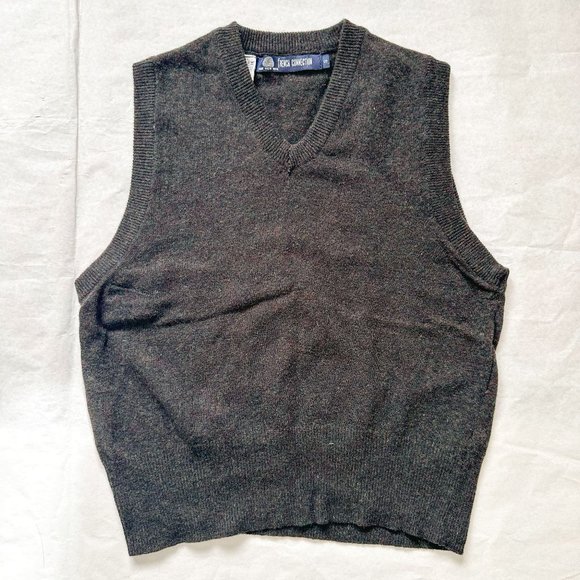 MINT CONDITION Vintage 90s French Connection Wool V-Neck Sweater Vest Sz S - Picture 1 of 6